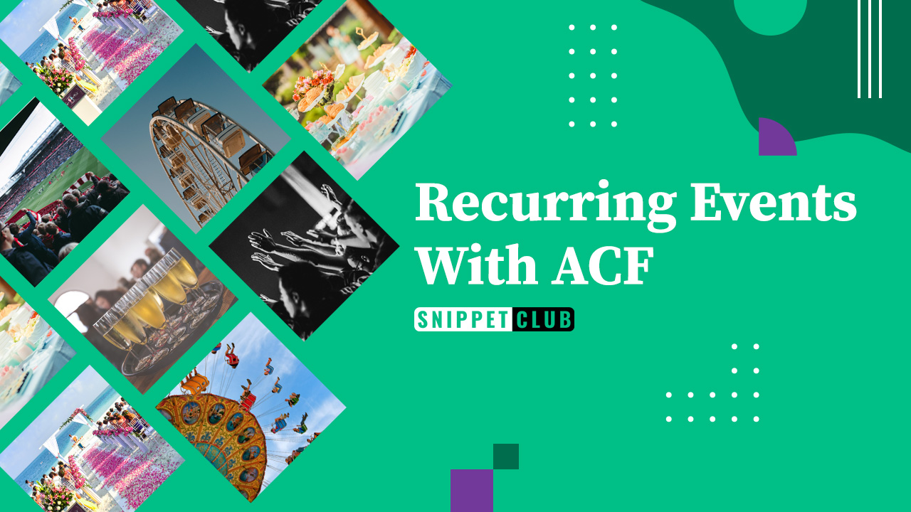 Create a recurring event with ACF