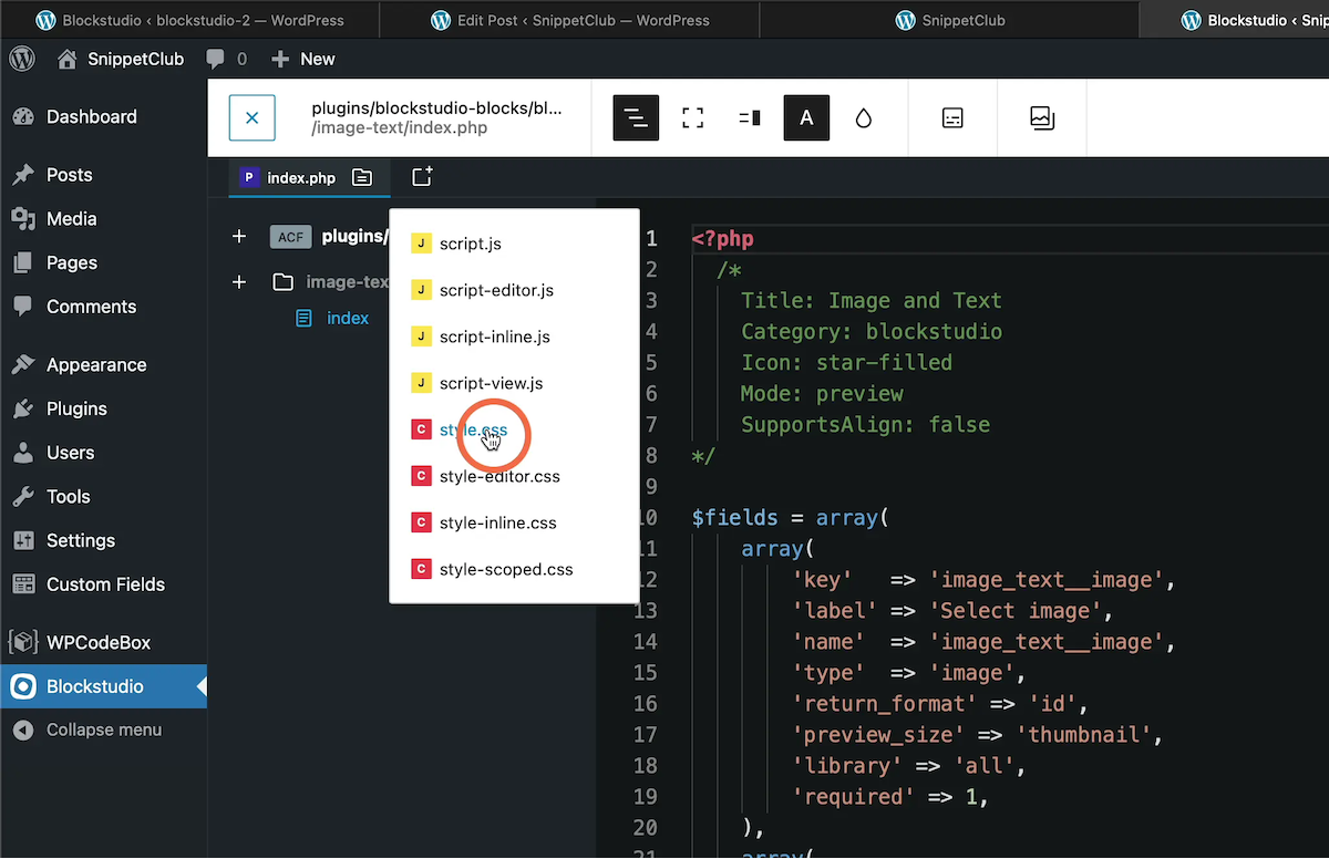 Creating custom ACF blocks with Blockstudio - SnippetClub
